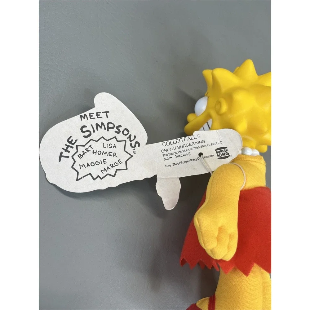 Meet The Simpsons Lisa Simpson Burger King Collectable Toy Vintage 90s 1990